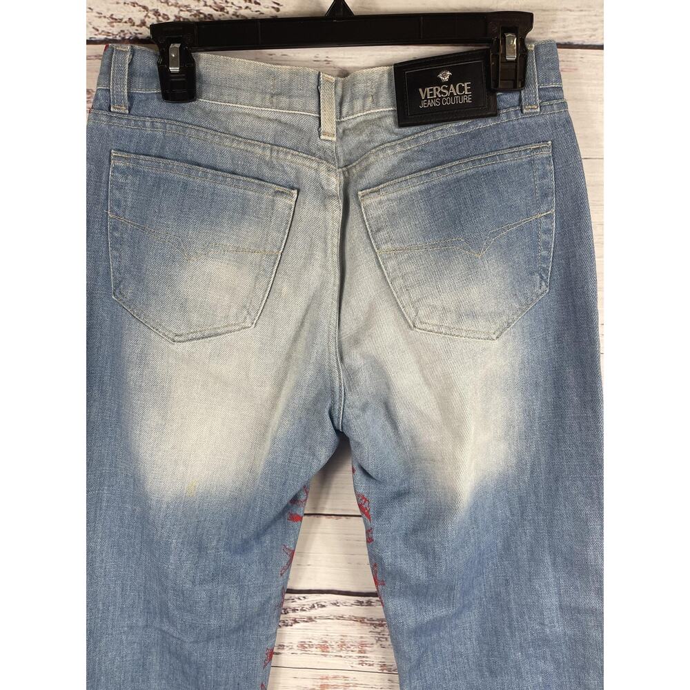 Versace Jeans Couture Jeans Womens 30 Starfish Embellished Bootcut Made in Italy - Picture 8 of 10